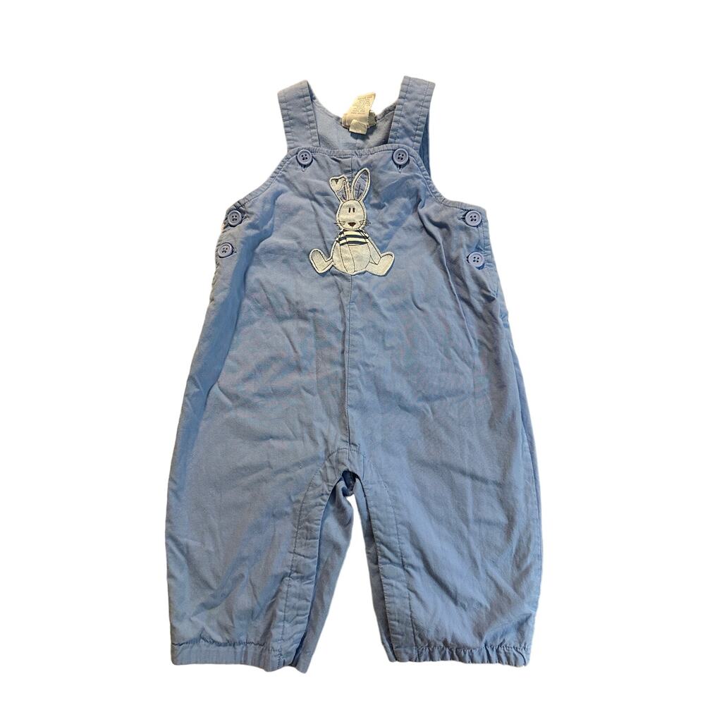 Boy’s Lullaby Club Blue Bunny Overalls Size 9 Months